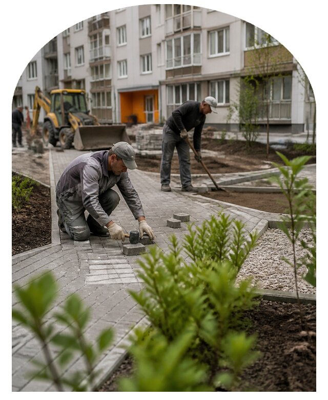 Благоустройство двора многоквартирного дома в Советской Гавани